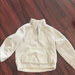 Cozy White Sherpa Pullover